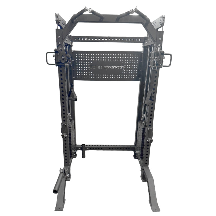 Short Power Rack with Pulley System (86" Half Rack)