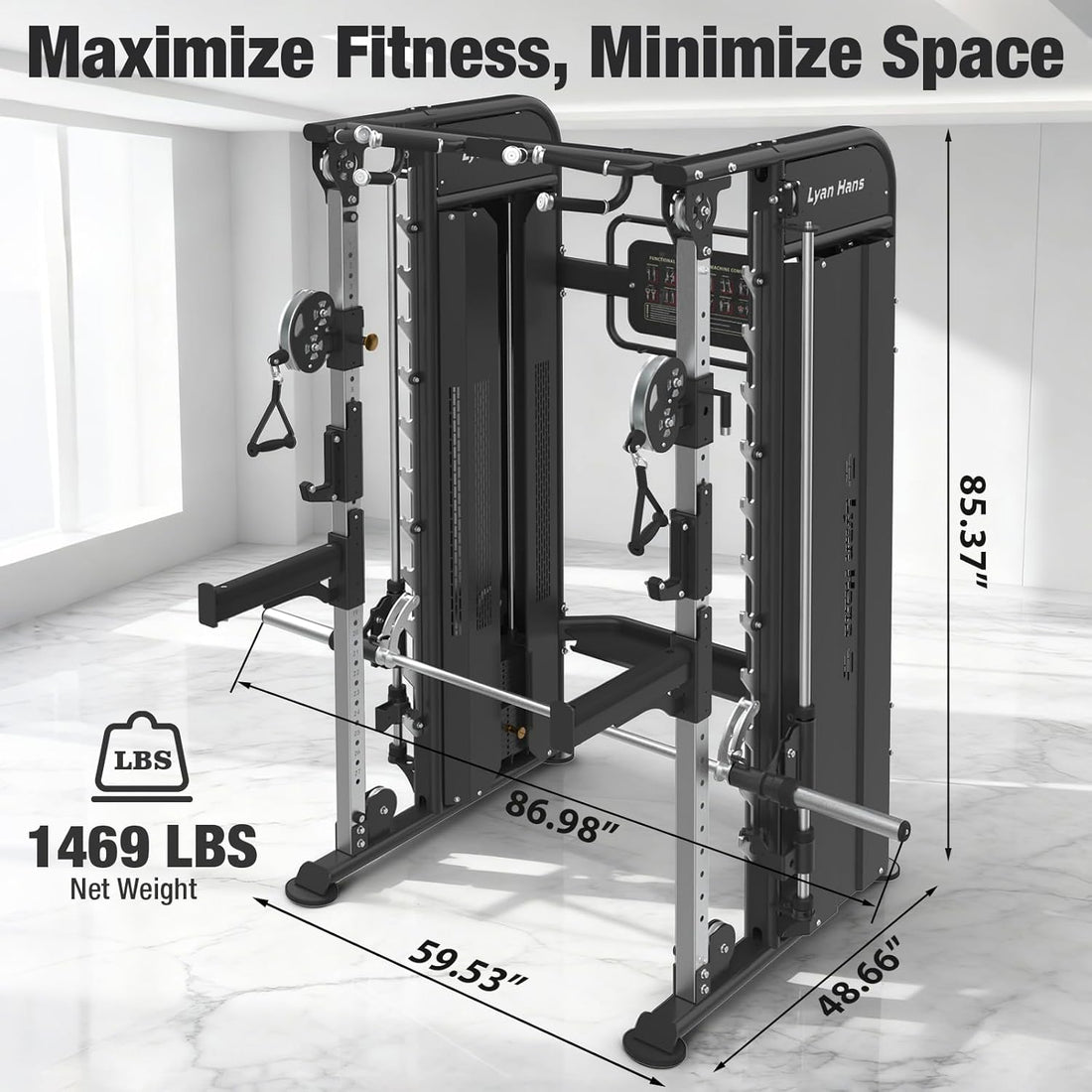 Lyan Hans Commercial Half Rack Smith Functional Trainer Combo Pick Up ONLY