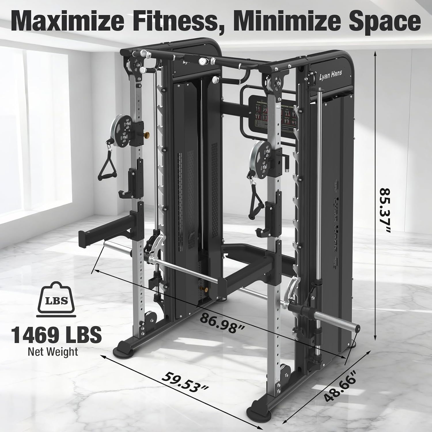 Lyan Hans Commercial Half Rack Smith Functional Trainer Combo Pick Up ONLY