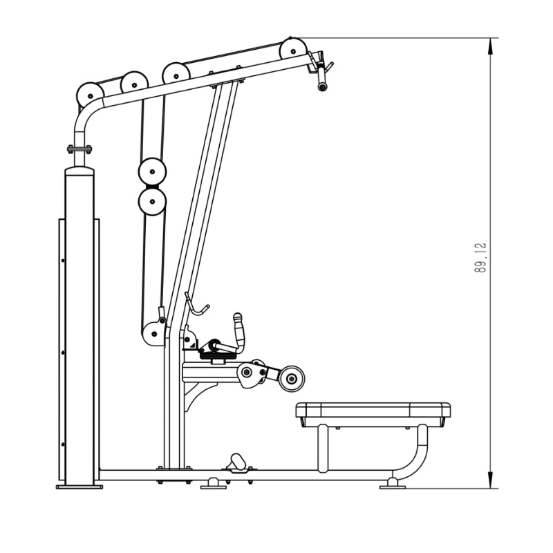 Pro Series Lat Pulldown / Low Row Combo (210 LB Stack)
