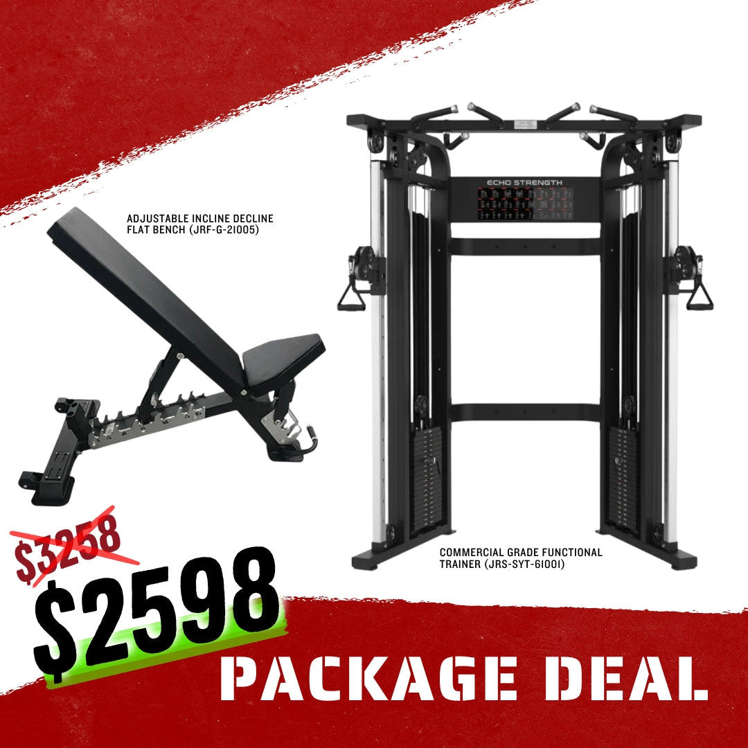 Commercial Grade Functional Trainer & FID Bench Package