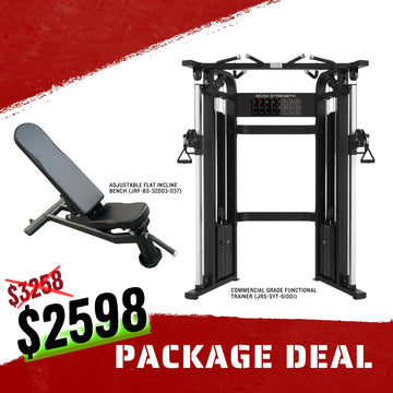 Commercial Grade Functional Trainer & Adjustable Bench Package