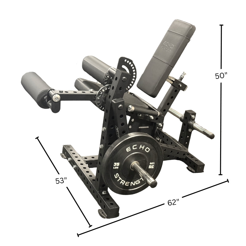 Commercial-Grade Plate Loaded Leg Extension and Curl Combo