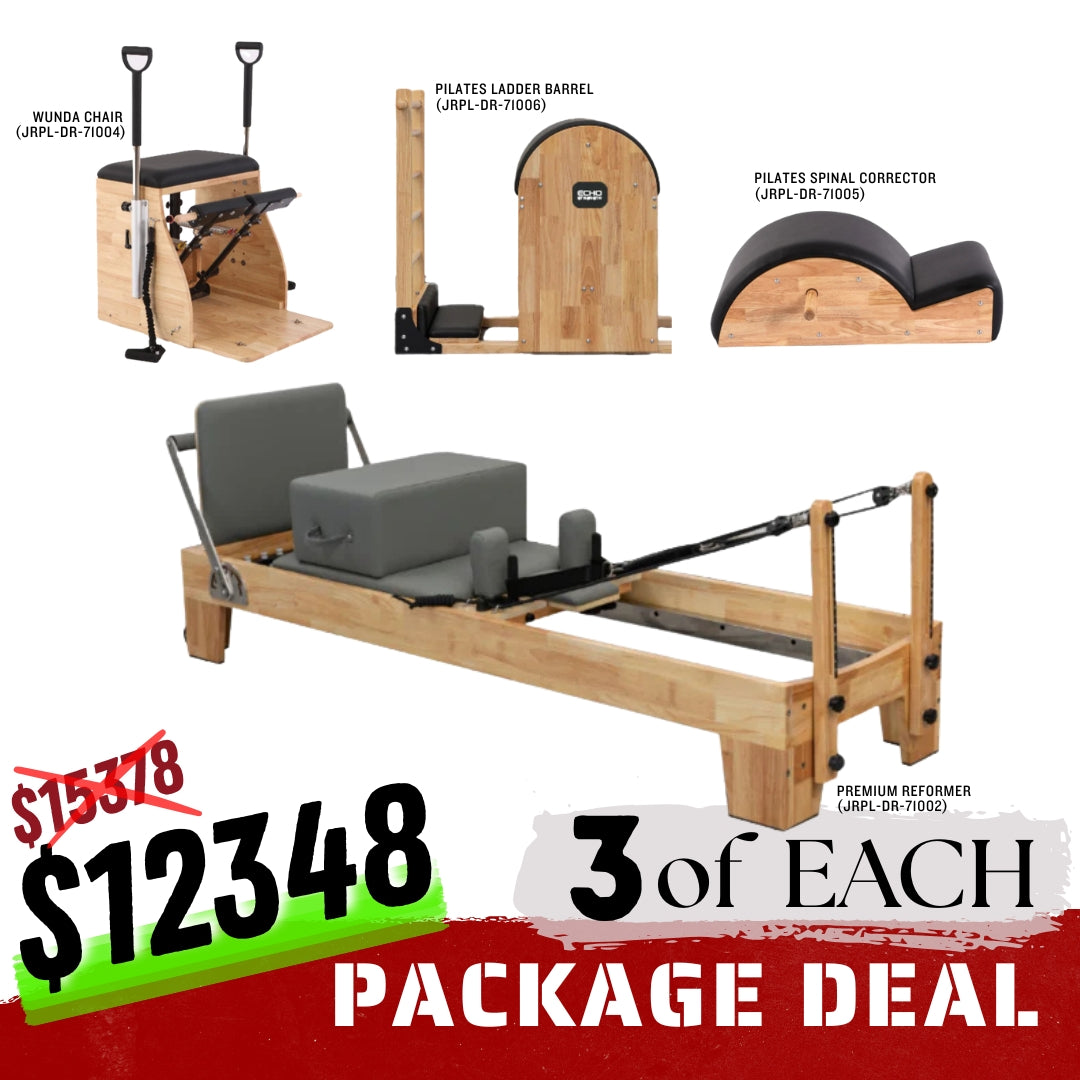 3 OF EACH Pilates Premium Reformer + Accessories Package