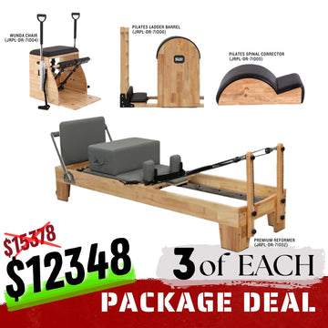 3 OF EACH Pilates Premium Reformer + Accessories Package