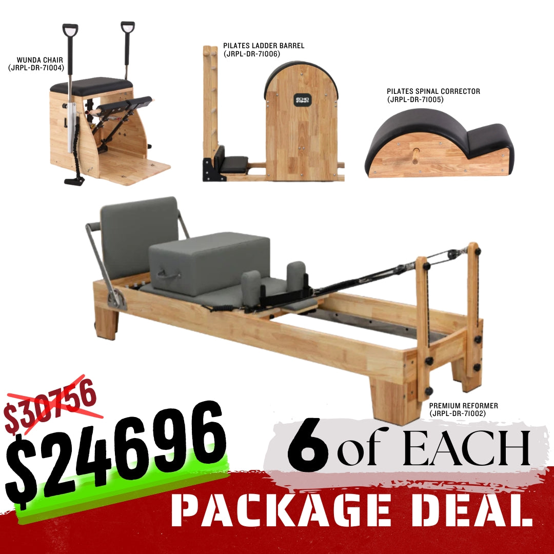 6 OF EACH Pilates Premium Reformer + Accessories Package