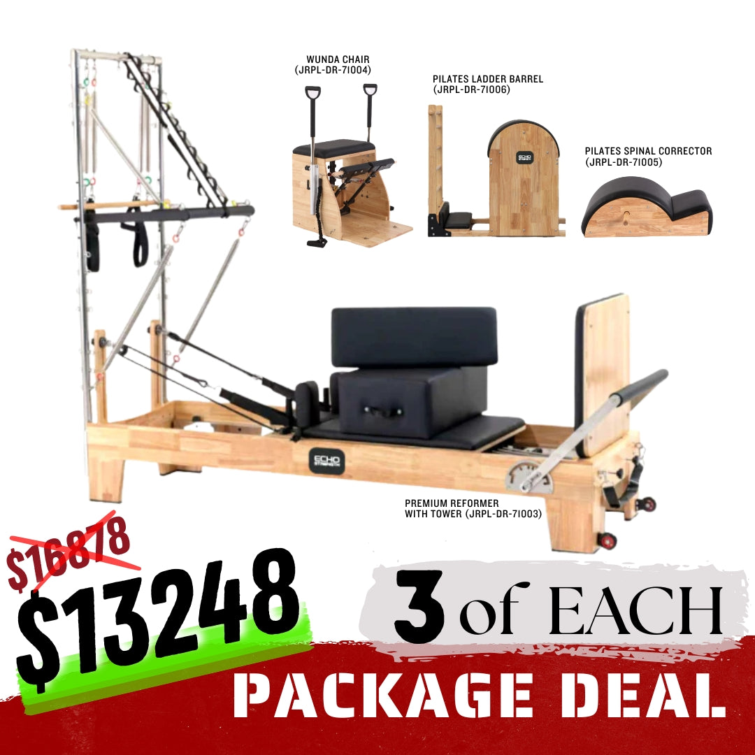 3 OF EACH Pilates Premium Reformer with Tower + Accessories Package