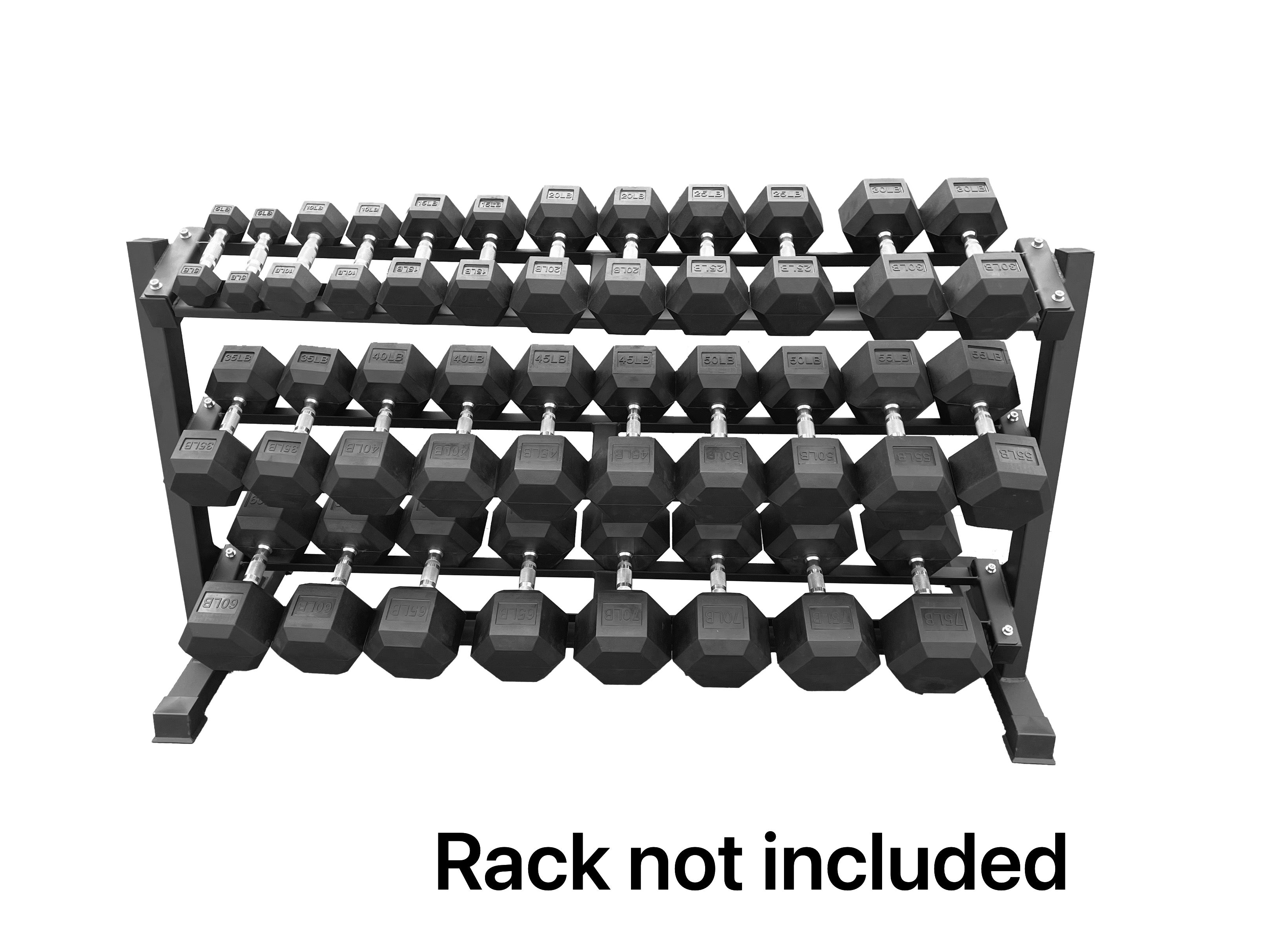 Rubber Hex Dumbbells