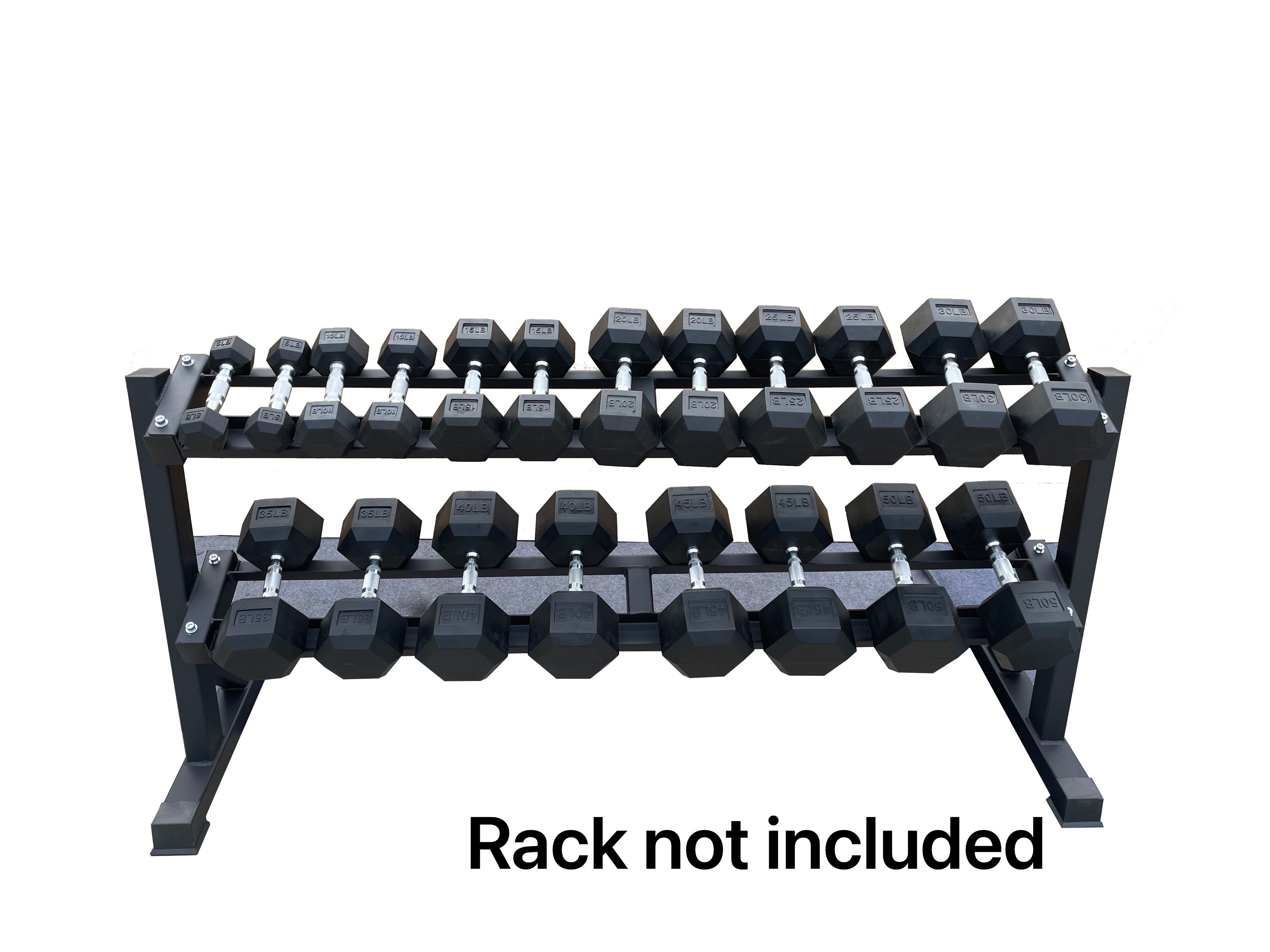 Rubber Hex Dumbbells