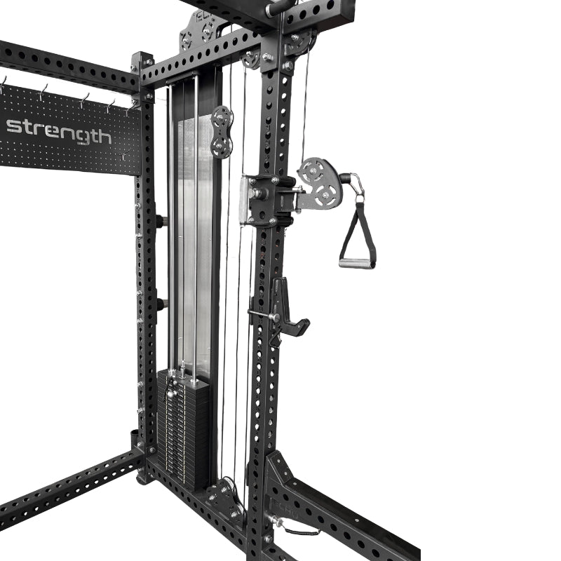 Half Rack Functional Trainer Combo With Lat Pull Down (Pre Order 8-10 Weeks)