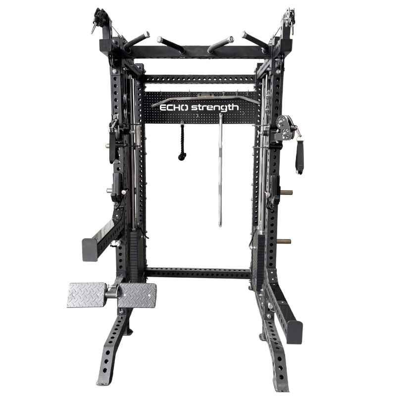 Half Rack Functional Trainer Combo With Lat Pull Down (Pre Order 8-10 Weeks)