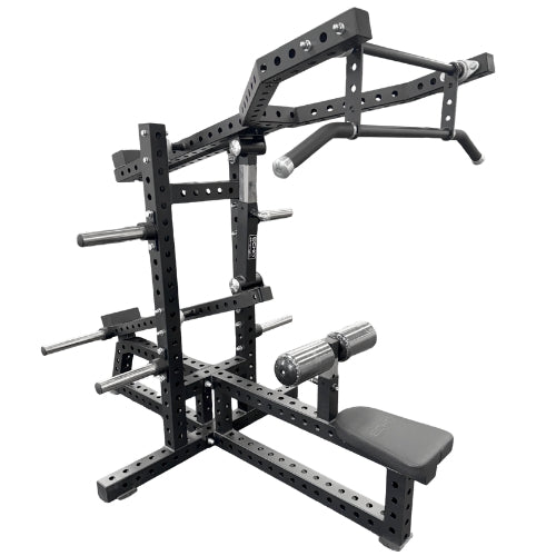 Commercial-Grade Plate Loaded Lat Pulldown and Triceps Combo