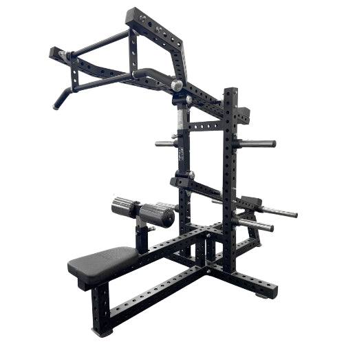 Commercial-Grade Plate Loaded Lat Pulldown and Triceps Combo