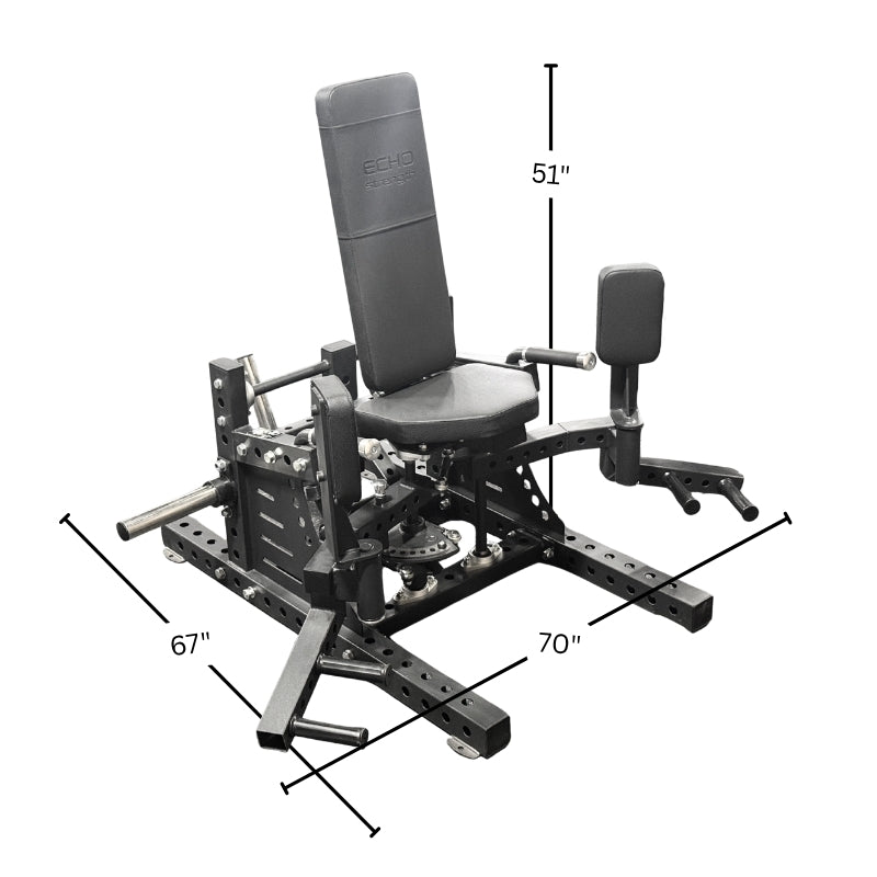 Commercial-Grade Plate Loaded Hip Adduction and Hip Abduction Machine