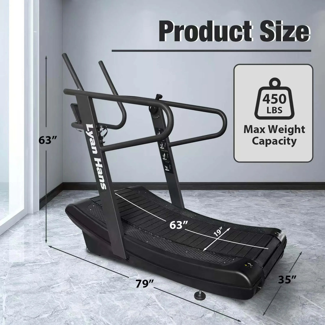 Lyan Hans Commercial Curved Treadmill