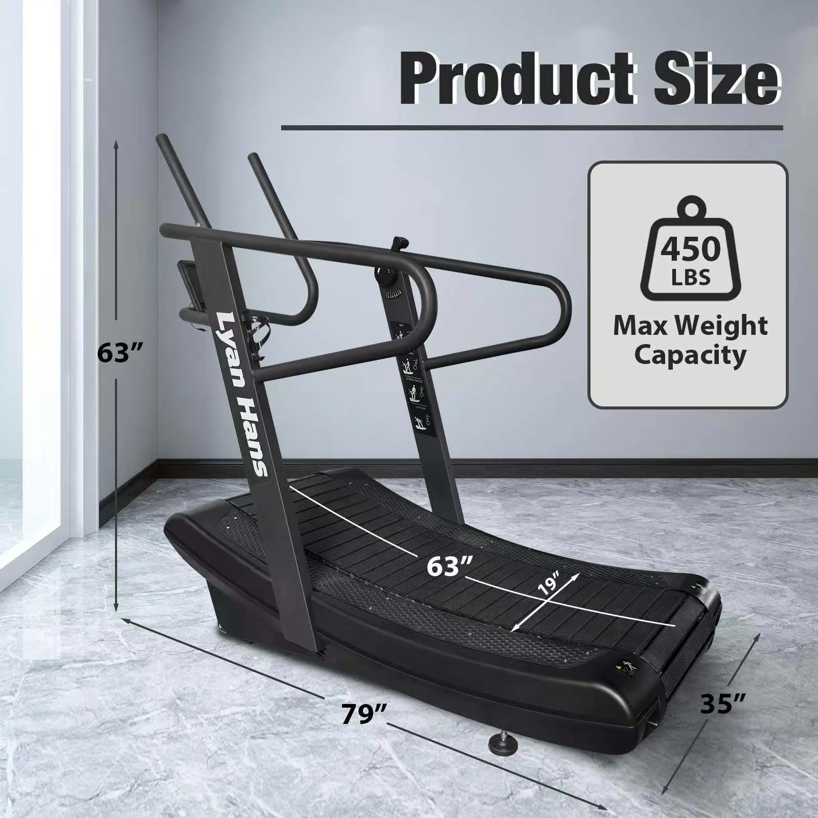 Lyan Hans Commercial Curved Treadmill