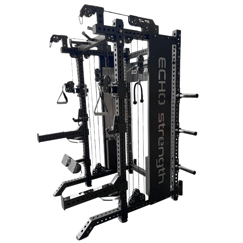 Half Rack Functional Trainer Combo With Lat Pull Down (Pre Order 8-10 Weeks)